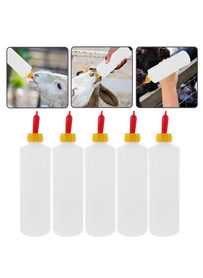 هيموتون مجموعة حلمات وزجاجات رضاعة للماعز، 10 مجموعات من مشروبات حليب الحيوانات الصغيرة، حلمات بريتشارد للماعز 400 مل، زجاجات رضاعة للحمل، مجموعة زجاجات الرضاعة لتغذية الأغنام والماعز والضأن والجراء - Image 3