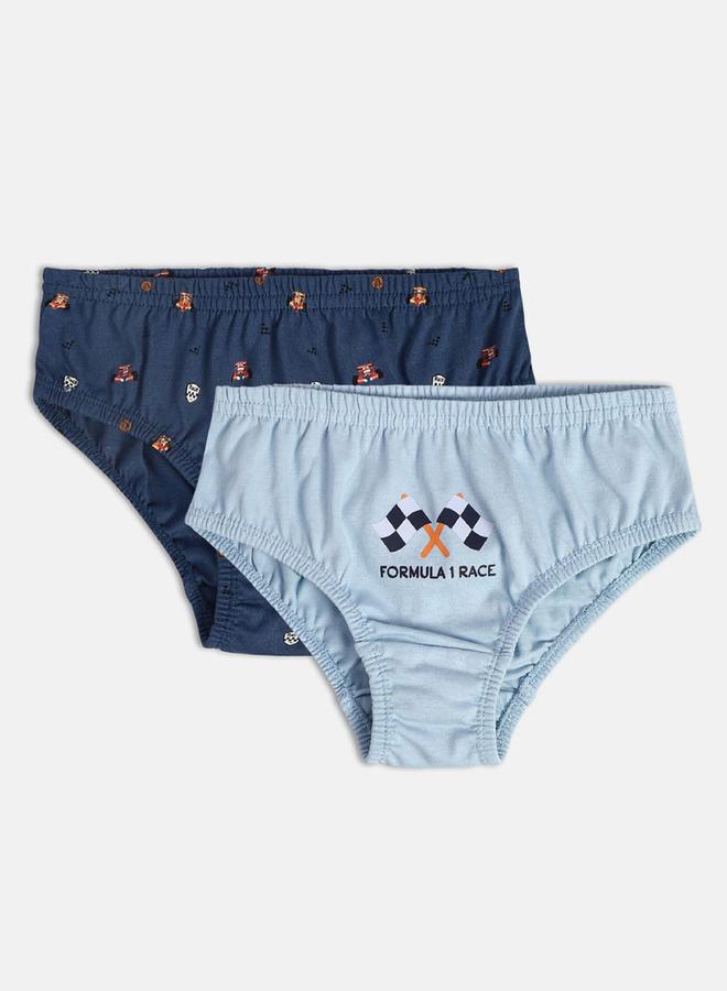 MINIKLUB Pack of 2 - Boys Cotton Knitted Briefs - Image 1