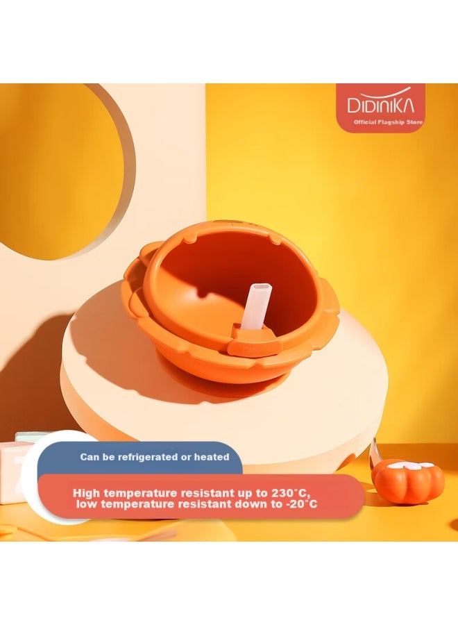 Didinika Children's Tableware Set, Baby Food Bowl, Newborn Gift Box, Silicone Anti-fall Suction Bowl, Training Fork And Spoon, 5-piece Set - Image 3