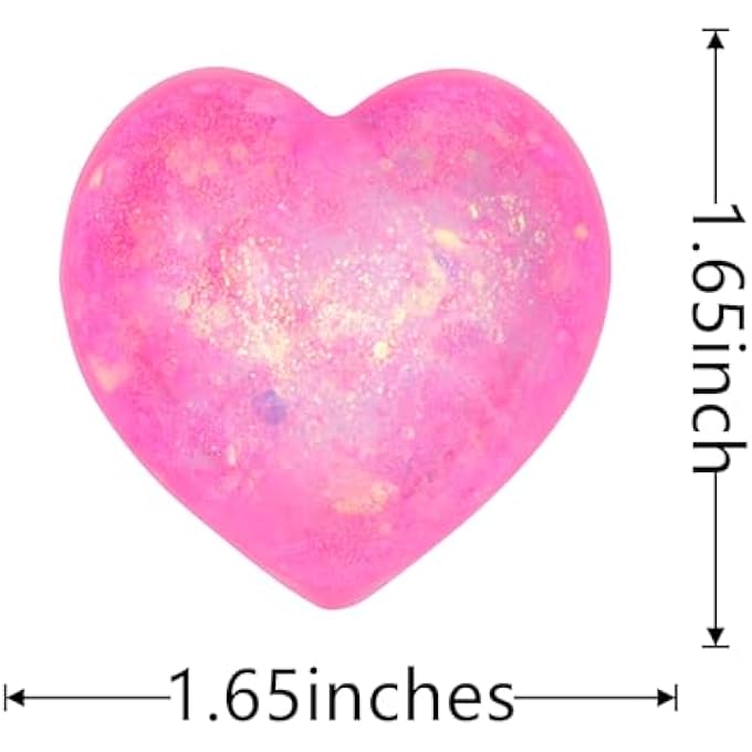 Menzcci 16 Pack Valentines Cards with Hearts Stress Balls Squishy Squeeze Toys for Kids School Classroom Valentines Card Prizes Party Favors Gifts - Image 5