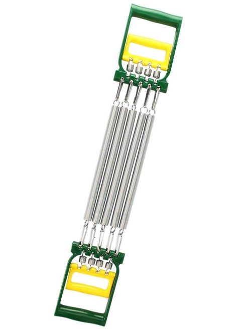 Chest Expander with 5 Springs Adjustable Steel Springs with Steel Chrome Plating for Increased Resistance Multi-Function, Lightweight, Portable & Compact