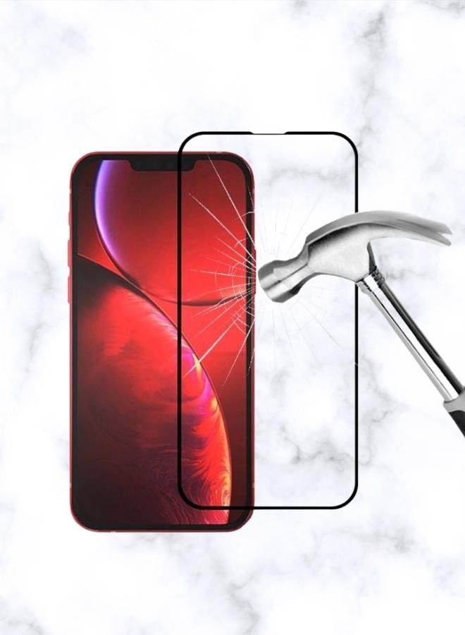 إيه إم إس شاشة حماية مصنوعه من الزجاج المقوى لهاتف آبل ايفون 14 بلص شفاف/اسود - Image 2