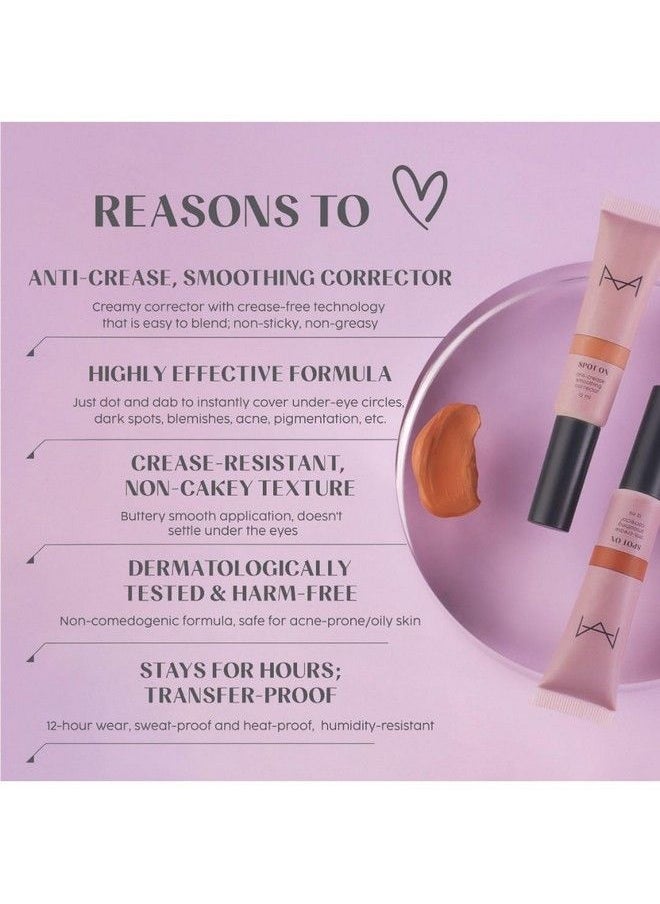 HOUSE OF MAKEUP - Spot On Colour Corrector ; Creasefree ; Colour Corrector For Dark Circles ; Dark Spot Corrector For Face Makeup ; Peach Shade Corrector ; Creamy Highly Pigmented ; 12 Ml - Image 1