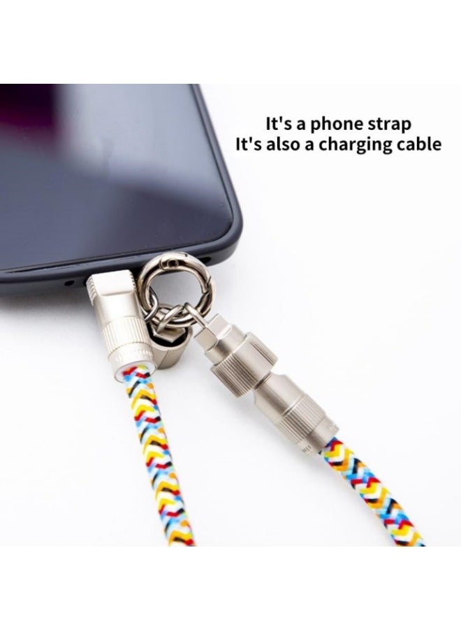 Healife 2-in-1 Stylish Phone Lanyard & PD60W Fast Charging Cable – USB-C to Lightning, Crossbody & Wrist Design  - Image 3