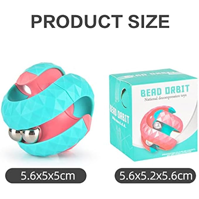 NALACAL 2PCS Orbit Ball Toy, Fidget Puzzle Ball Spinning Puzzle Toys Track Infinite Flip Toy Creative Stress Relief Toy Puzzle Games Novelty Fidget Toy Stress Relief Toy for Kids Adults Birthday - Image 5