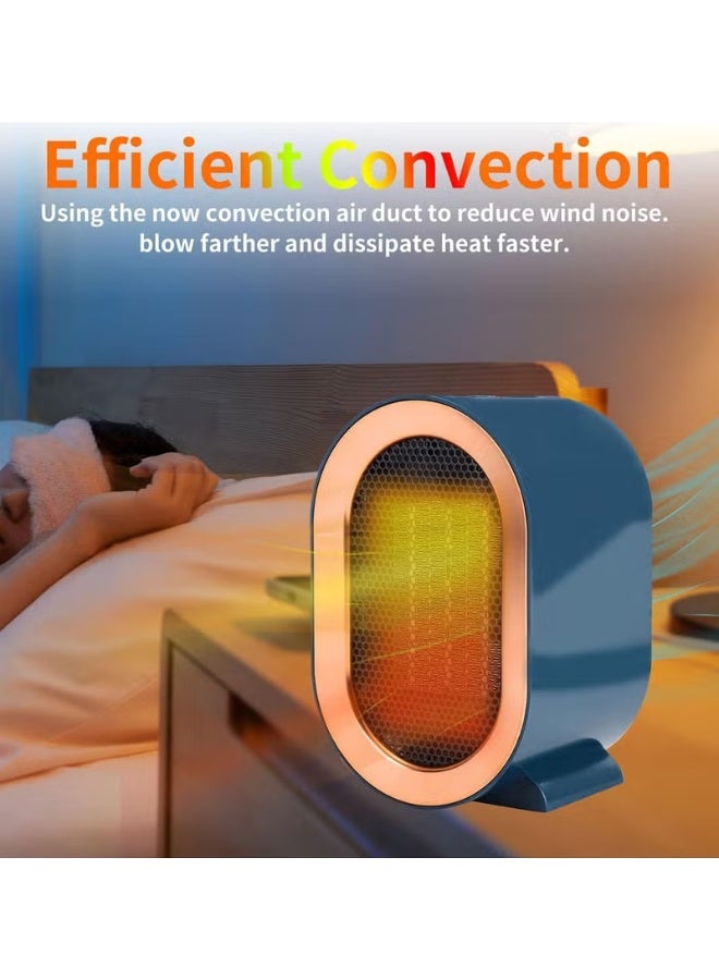 ORIONMAX 1200W Portable Electric Space Heater, Quiet PTC Ceramic Heater with 2 Heat Settings, Fast Heating, Tip-Over & Overheat Protection for Home, Office or Bedroom - Image 3