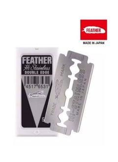 Feather Double Edge Razor Blades Silver 20 PCS  - Image 2