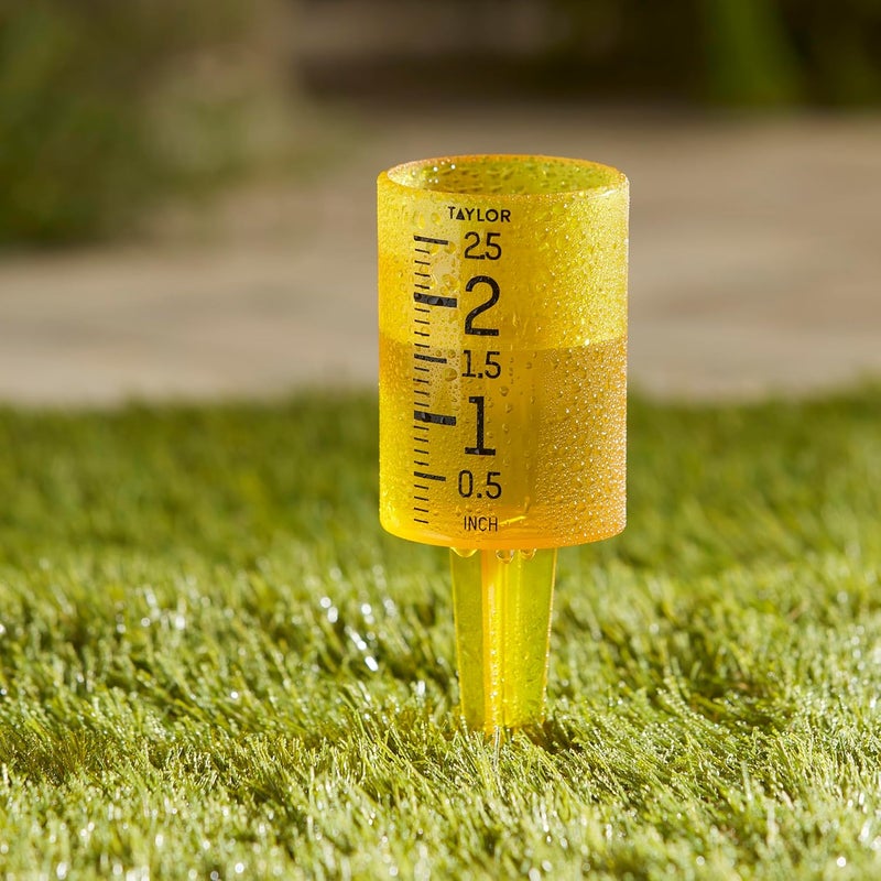 Taylor Jumbo JR Rain Gauge, Measure and Monitor Precipitation, Easy to Read for Backyard, Patio, Garden, and Lawn, 5-inch, Yellow - Image 5