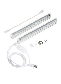 NIBEMINENT 2 Piece Tube LED Grow Light Strips For Plants Set White 35x10x25centimeter  - Image 1