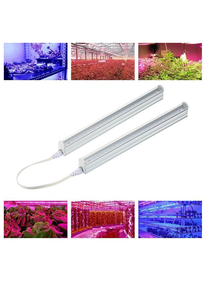 2 Piece Tube LED Grow Light Strips For Plants Set White 35x10x25centimeter