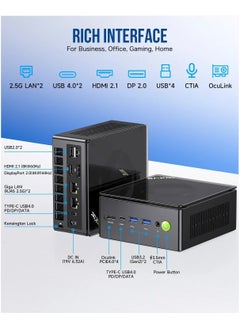 GMKtec Desktop Ultracompact Mini PC Gaming, NucBox K8 Plus AMD Ryzen 7 8845HS Windows 11 Pro DDR5 32GB 1TB NVME 5600Mhz PCIe4.0 Nvme SSD WIFI6 BT5.2  - Image 3