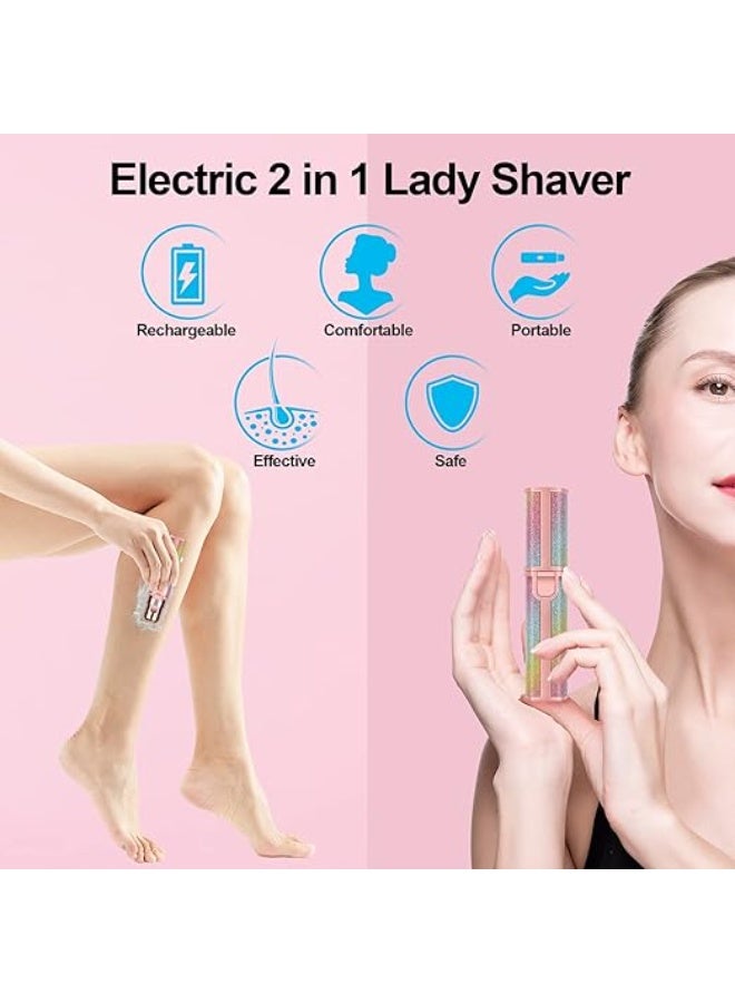 BLAWLESS Facial Hair Remover for Women, 2-in-1 Electric Facial and Eyebrow Trimmer for Women, Painless, USB Rechargeable, Stylish Hair Trimmer with Built-in LED Light for Lips, Chin, and Nose  - Image 4