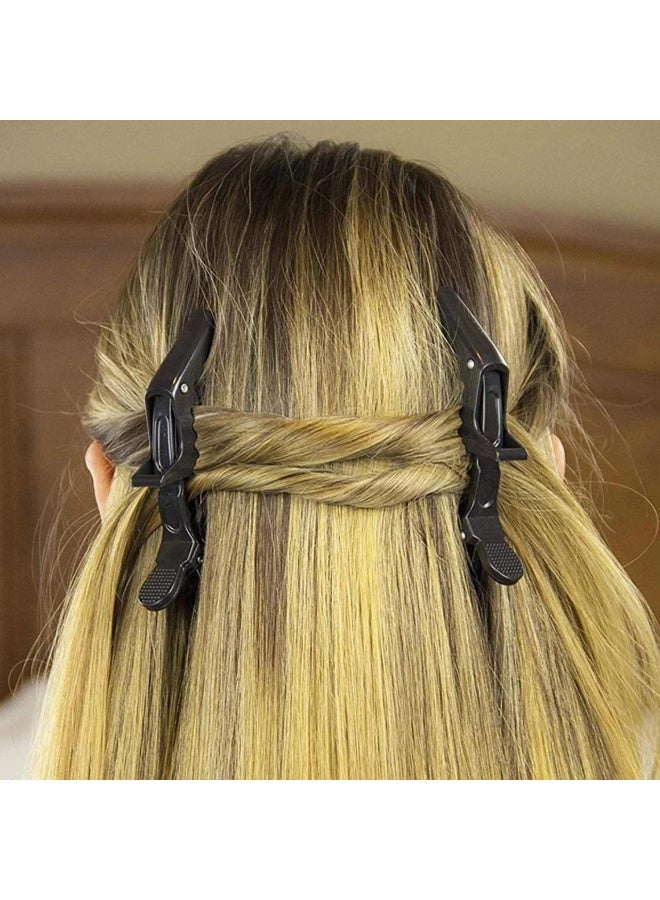 Jagravo 6 PCS Hair Sectioning Clips – Strong Alligator Salon Clips (Black) - Image 4