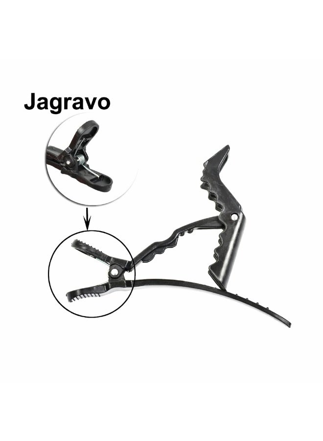 Jagravo 6 PCS Hair Sectioning Clips – Strong Alligator Salon Clips (Black) - Image 2