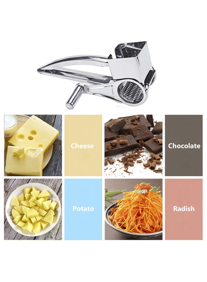 NIBEMINENT Manual Cheese Grater Silver 20x5x8cm - Image 4