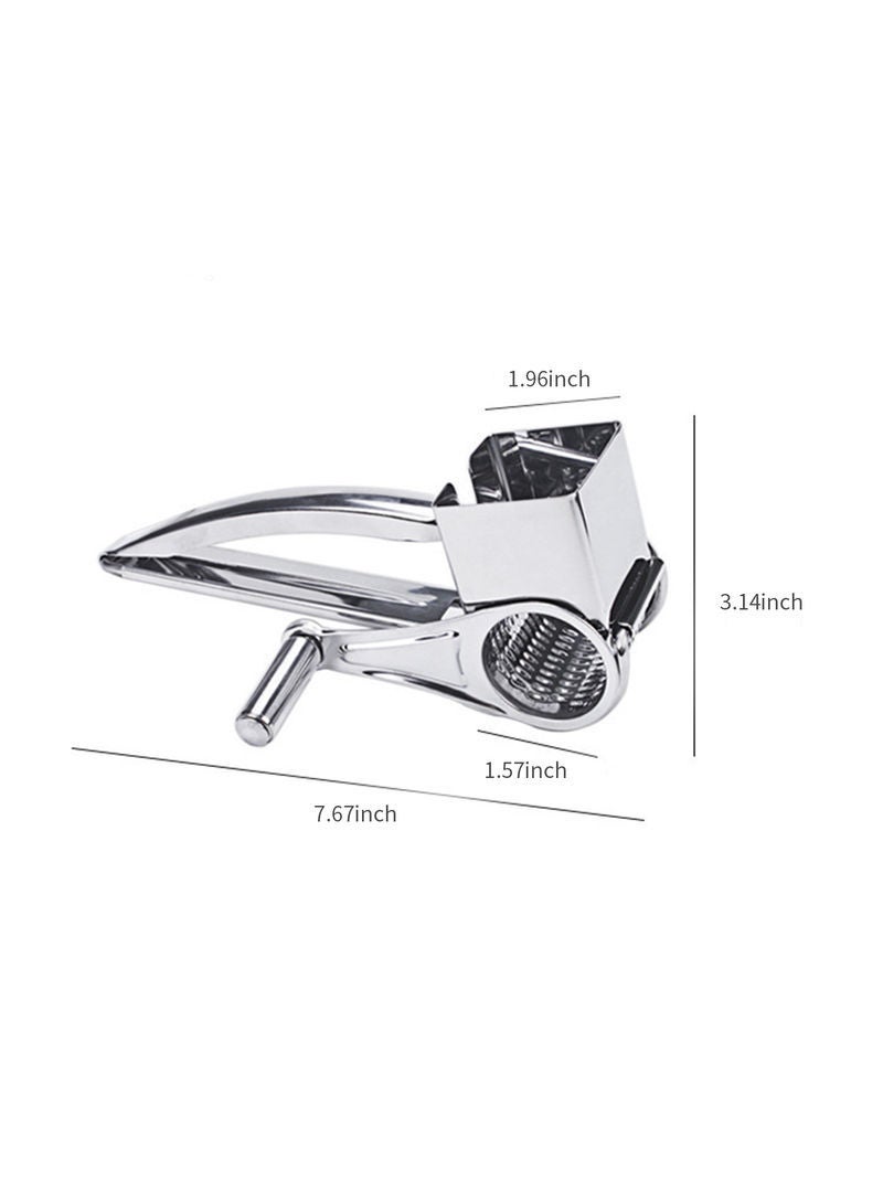 NIBEMINENT Manual Cheese Grater Silver 20x5x8cm - Image 5