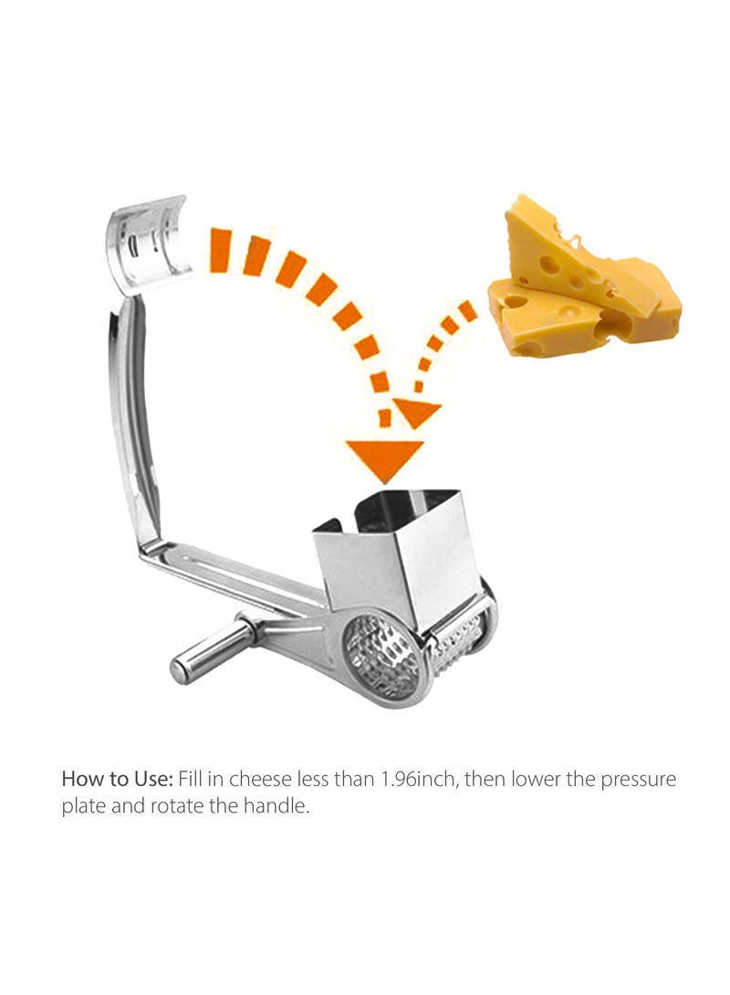 NIBEMINENT Manual Cheese Grater Silver 20x5x8cm - Image 3