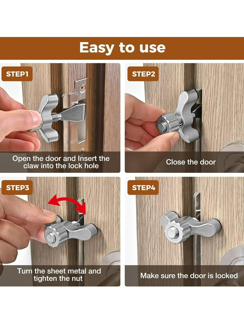 Generic Portable Door Lock, Anti-Theft Lock, Travel Door Lock for Additional Privacy and Safety, Home Security Door Locker for Hotel Apartment School  - Image 2