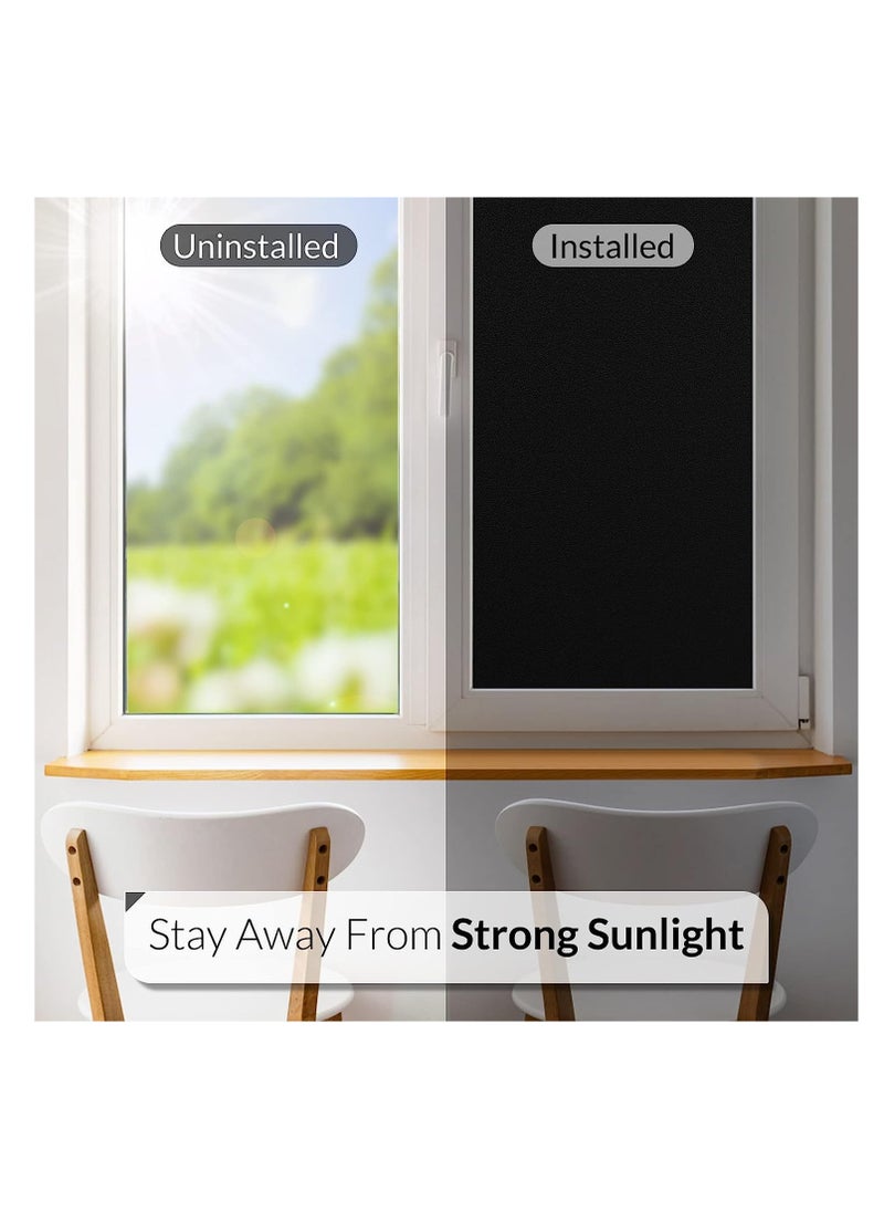 RATSAW - Blackout Window Film Removable Privacy Film Dark Window Tint Decorative Privacy Films 45W 100L Centime - Image 1