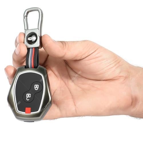 Coll of Fest Metal Silicon Car Key Cover Compatible with Renault Logan, Duster, Verito, Lodgy 2 Button Smart Key Special Feature Visible in Low-Light Condition - Image 4