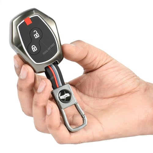 Coll of Fest Metal Silicon Car Key Cover Compatible with Renault Logan, Duster, Verito, Lodgy 2 Button Smart Key Special Feature Visible in Low-Light Condition - Image 2