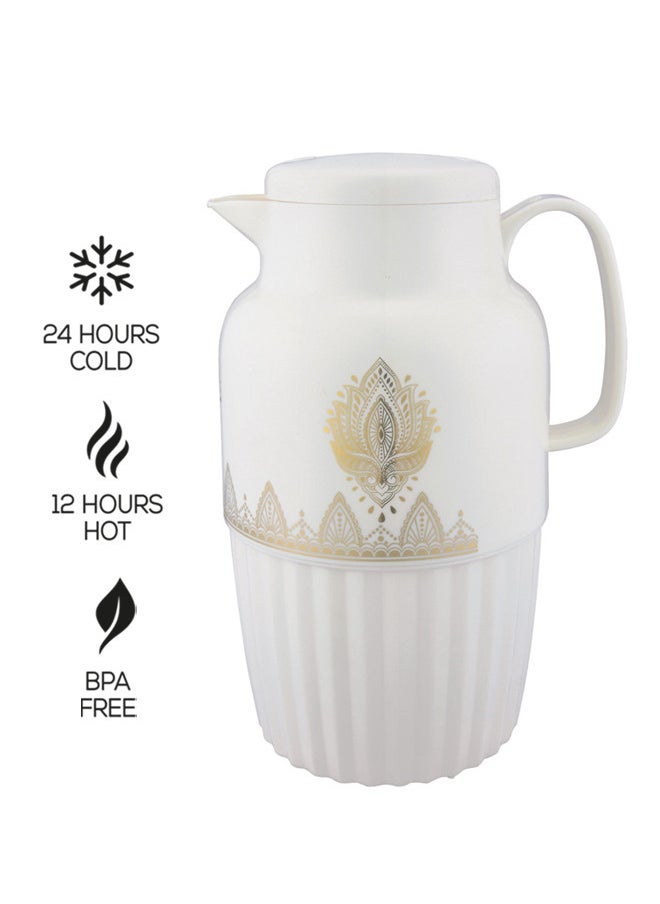 REEM - Tea/Coffee Flask 2L Ivory/Gold - Image 1