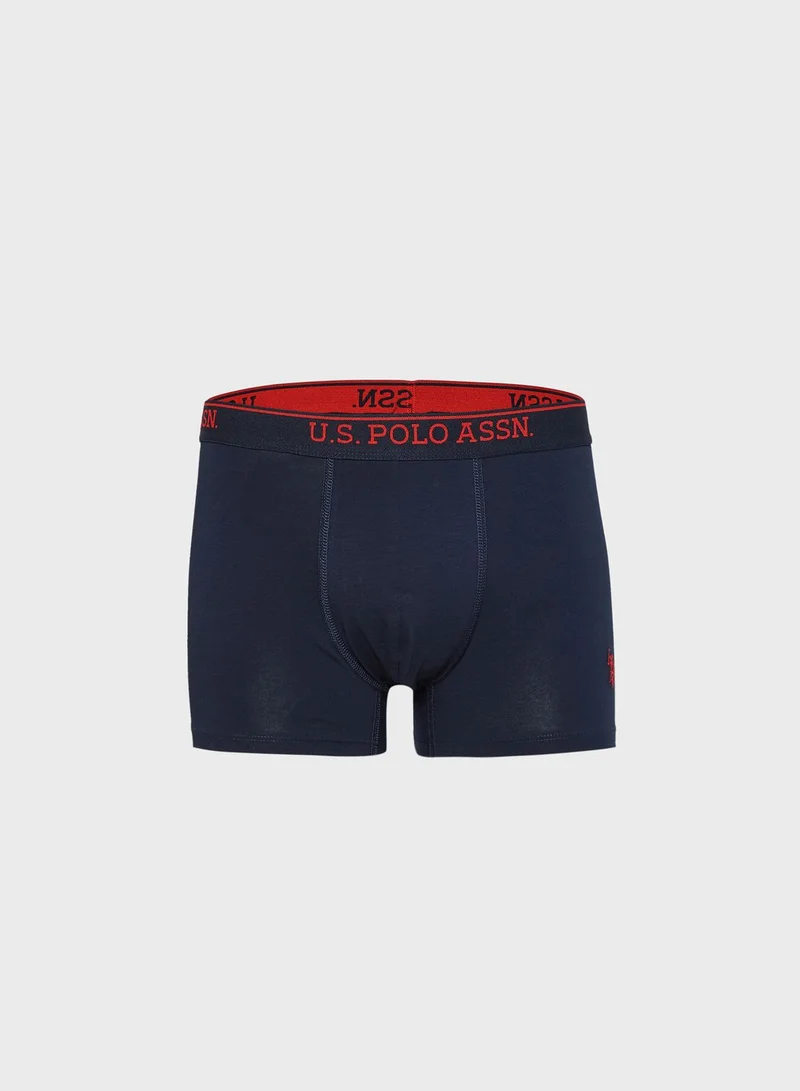 U.S. Polo Assn. 3 Pack Logo Print Trunks