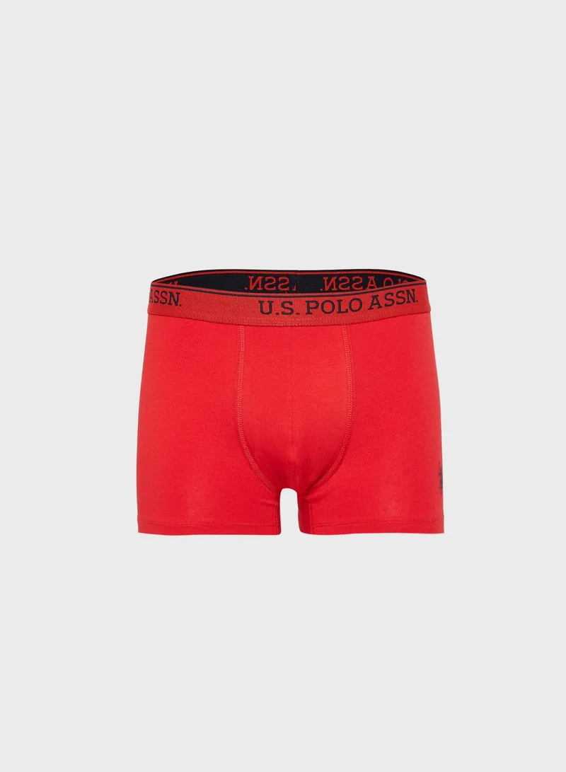 U.S. Polo Assn. 3 Pack Logo Print Trunks
