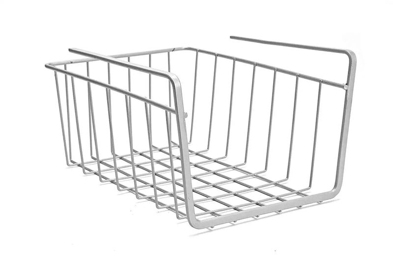 EITHEO Under Shelf Storage Basket - Maximize Kitchen Space with Powder Coated Under Cabinet Storage Organizer | 16 Inch Size White (Pack of 1) - Image 2