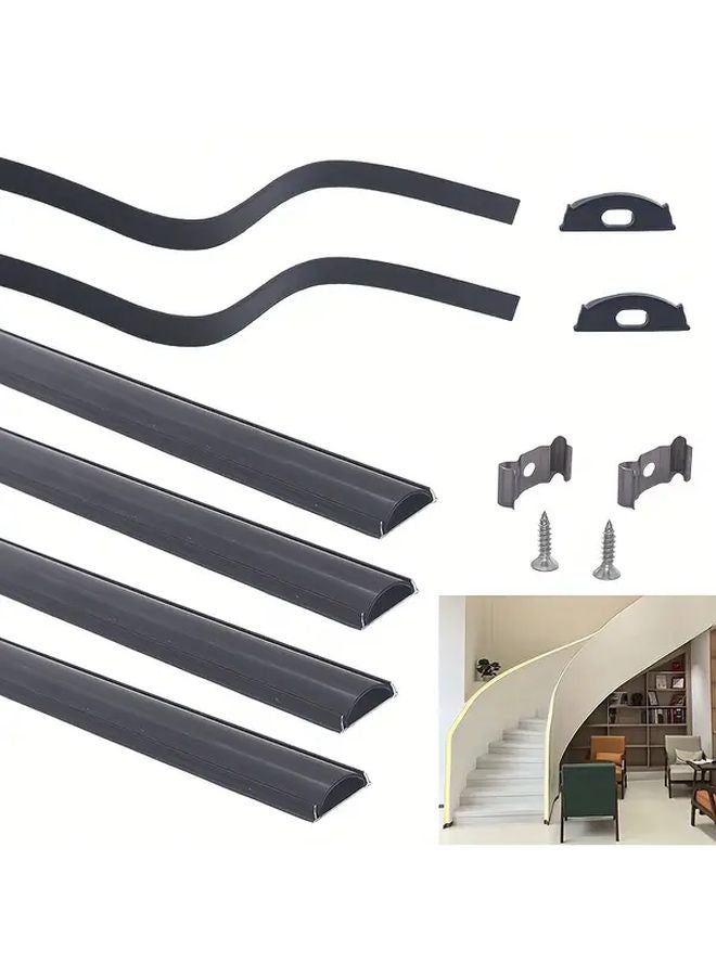 6Pcs Flexible LED Channel Silvery Alu White Cover Bendable Track For Cabinet Lighting - Image 3