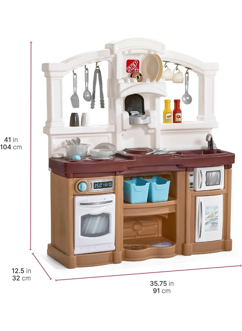 ستيب2 لعبة مطبخ ستيب 2 "المرح مع الأصدقاء" - مجموعة مطبخ تعليمية للأطفال بتصميم محايد، مزودة بأضواء وأصوات واقعية و24 قطعة إكسسوار - ألوان متعددة - Image 1