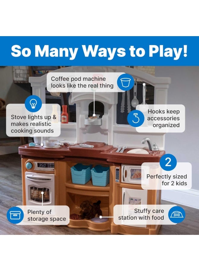 ستيب2 لعبة مطبخ ستيب 2 "المرح مع الأصدقاء" - مجموعة مطبخ تعليمية للأطفال بتصميم محايد، مزودة بأضواء وأصوات واقعية و24 قطعة إكسسوار - ألوان متعددة - Image 4