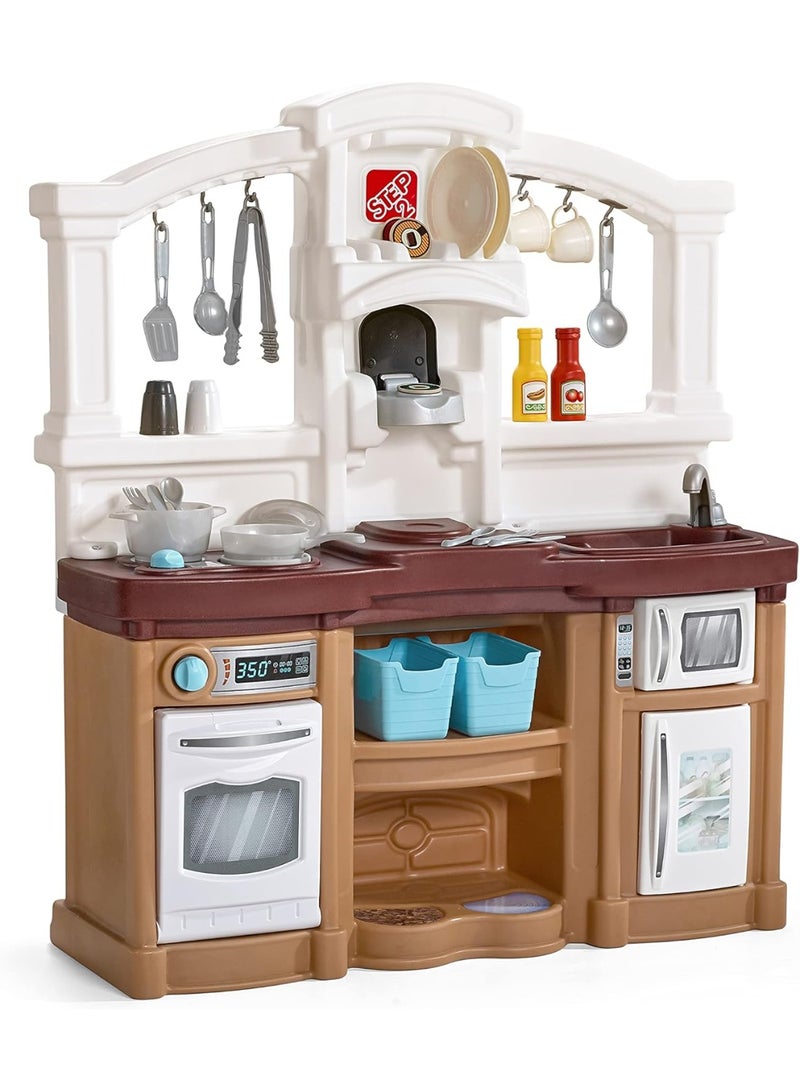 ستيب2 لعبة مطبخ ستيب 2 "المرح مع الأصدقاء" - مجموعة مطبخ تعليمية للأطفال بتصميم محايد، مزودة بأضواء وأصوات واقعية و24 قطعة إكسسوار - ألوان متعددة - Image 5