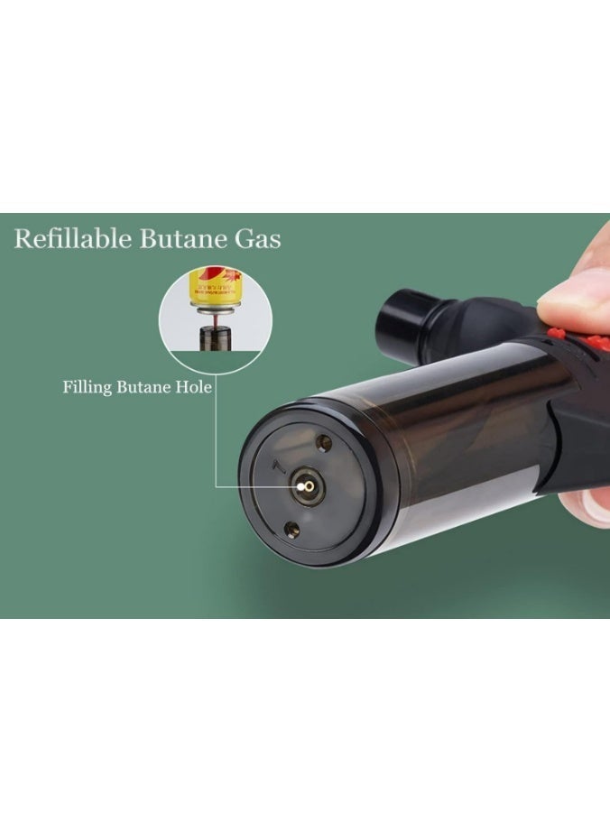 High Power Gas Torch Lighter – Adjustable Blue Flame Torch (Gas NOT Included) Multi-color Pack of 3 - Image 2