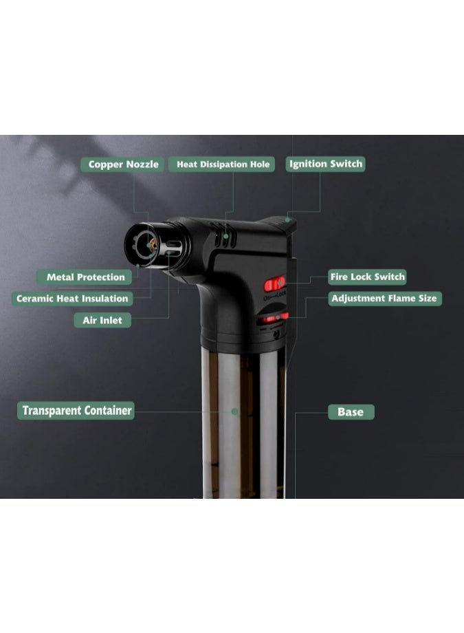 High Power Gas Torch Lighter – Adjustable Blue Flame Torch (Gas NOT Included) Multi-color Pack of 3 - Image 3