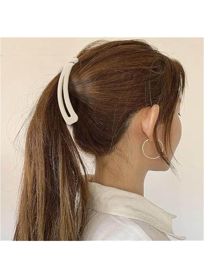 Generic 8Pcs Banana Hair Clips for Women, 4.9 Inch Large Banana Clip Cute Non-Slip Banana Claw Clips Clincher Combs for Thick Thin Fine Hair Big No Crease Ponytail Holder Hair Accessories Gifts - Image 2