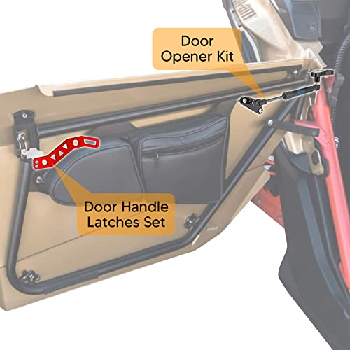 WSays X3 Door Handle Latches Kit Red Left & Right Compatible with Can am Maverick X3 2017-2025 with Doors - Image 4