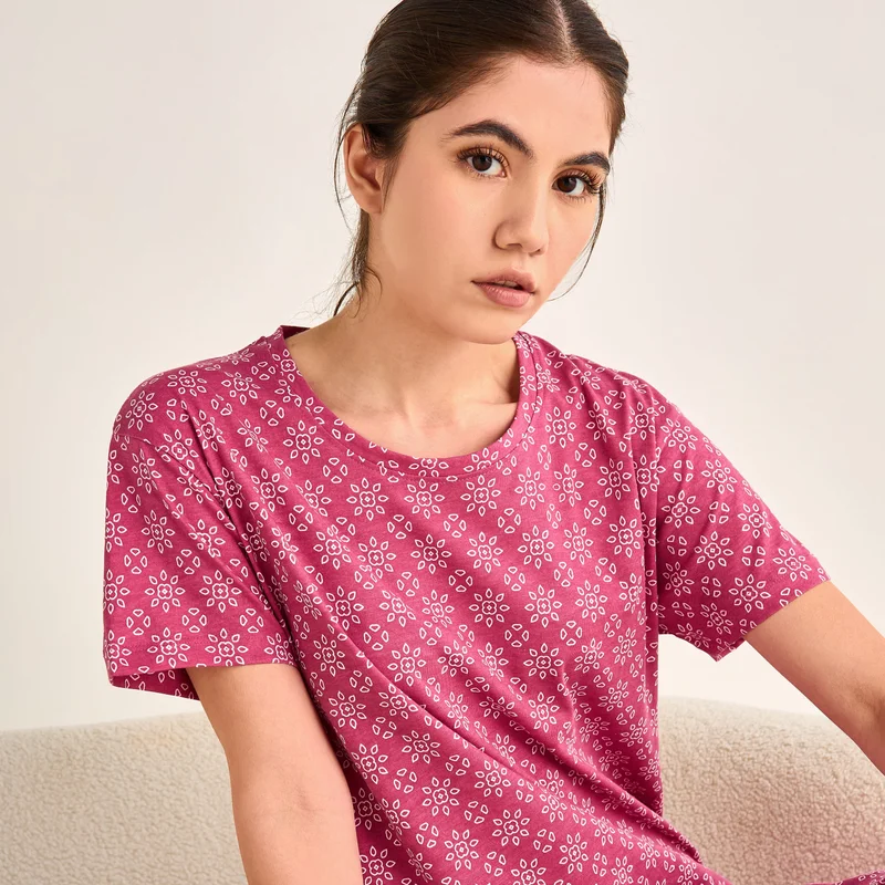 Splash FAV Floral Print Night Dress