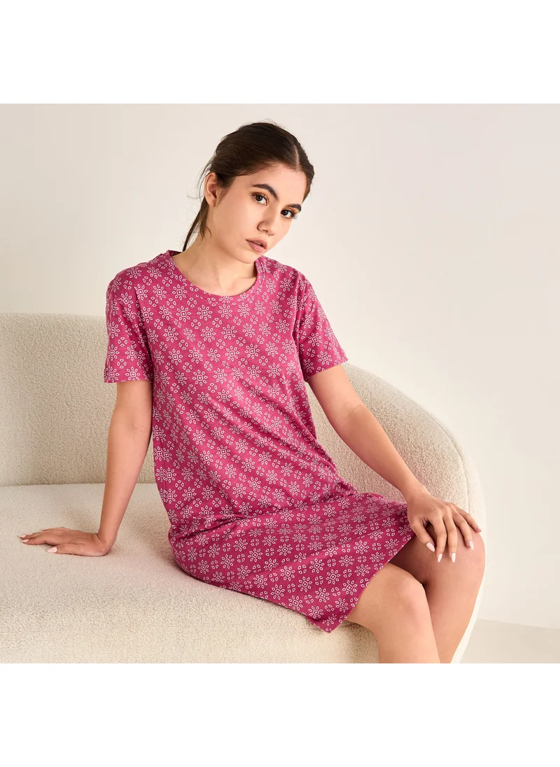 Splash FAV Floral Print Night Dress