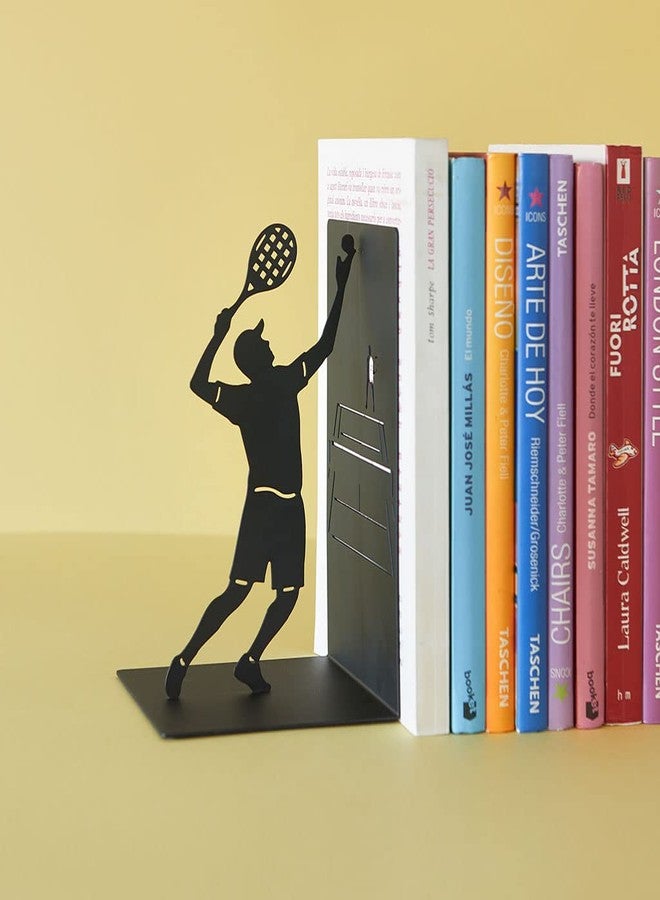 Balvi Match Point Bookend – Decorative Metal Tennis-Themed Book Holder for Home and Office – Unique Gift Idea for Sports Enthusiasts – Durable and Stylish Design – Sujetalibros - Image 3