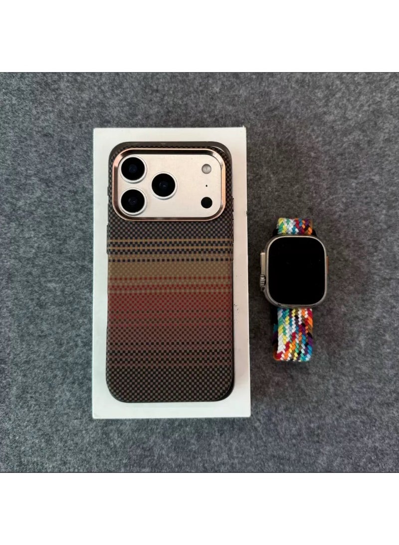 YANCI غلاف هاتف مغناطيسي من ألياف الكربون لـ iPhone 17 ProMax، غطاء هاتف فاخر لـ 17promax - Image 3