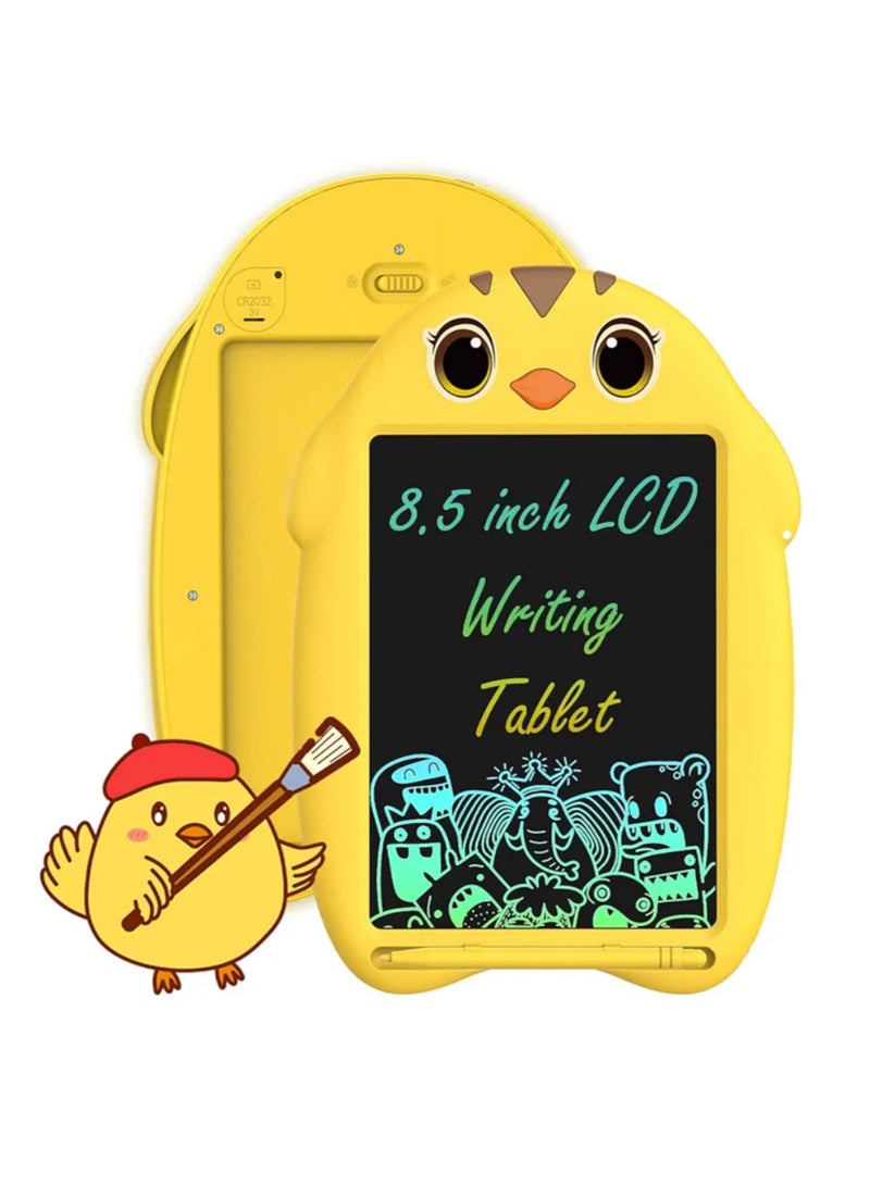 LCD Writing Tablet,Tablet for Kids,8.5 Inch Doodle Board, Reusable Writing Pad,Toddler Educational Toys Drawing Tablet, Drawing  Board ,Travel Toys(Yellow - Image 1