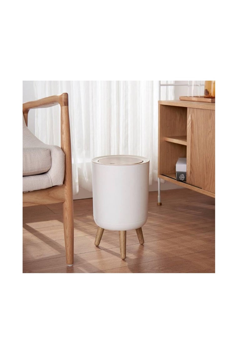 Trash can with wooden legs and touch cover - practical and elegant for every corner of your home F - Image 4
