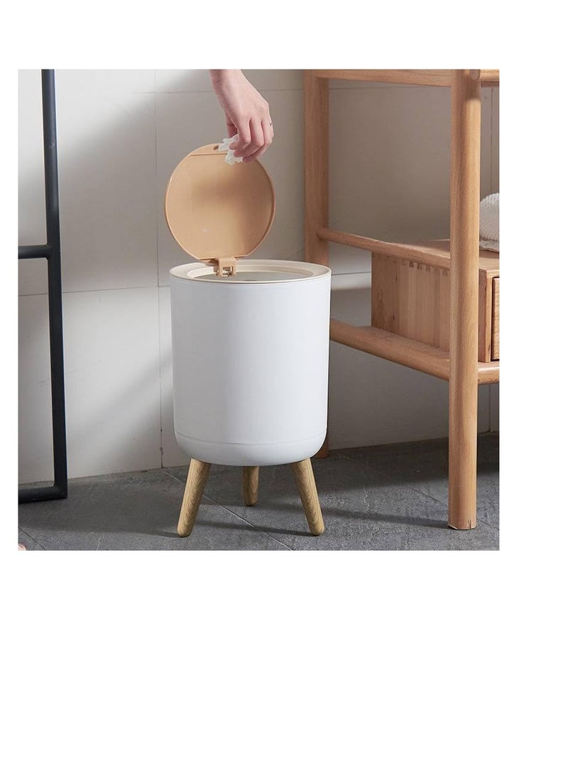 Trash can with wooden legs and touch cover - practical and elegant for every corner of your home F - Image 5