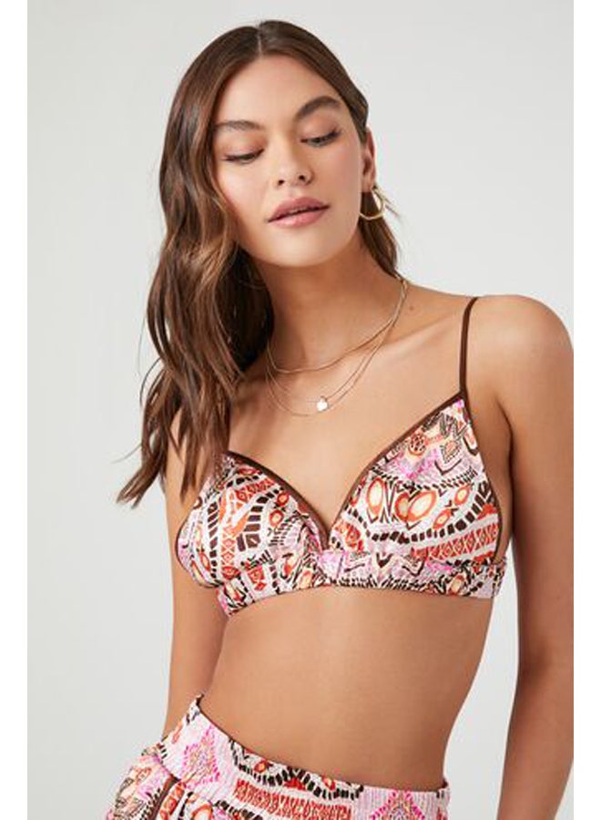 FOREVER 21 Geo Print Triangle Bralette  - Image 1