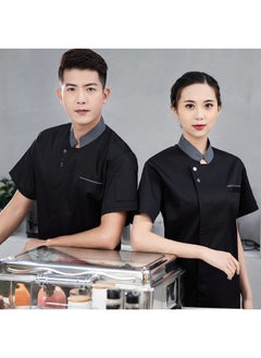 NIBEMINENT Summer Breathable Short Sleeve Chef Jacket Long Sleeve Catering Work Wear Clothes Restaurant Uniforms Kitchen Cook Coat  - Image 1