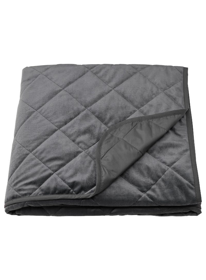 IKEA FRAKTA Bedspread - dark grey - 160x250 cm - Image 1