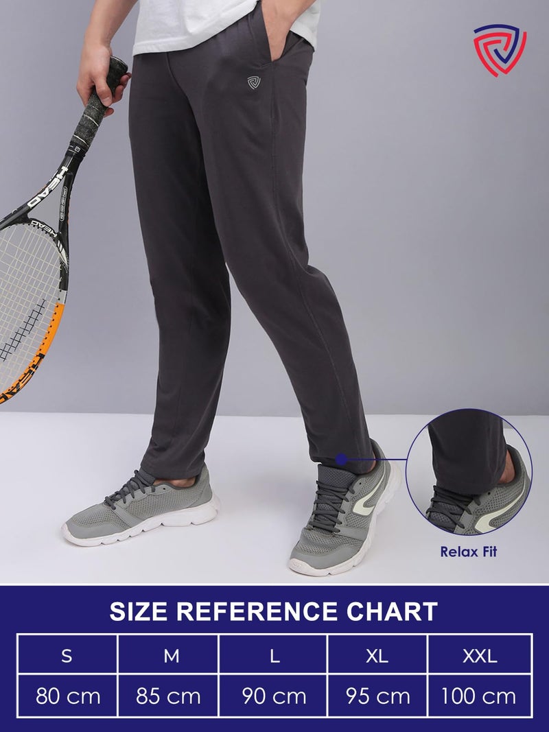 Lux Cozi Solid Regular Fit Cotton Trackpant for Men_COZI_2151_DRKGRY_2XL_1PC Dark Grey - Image 2