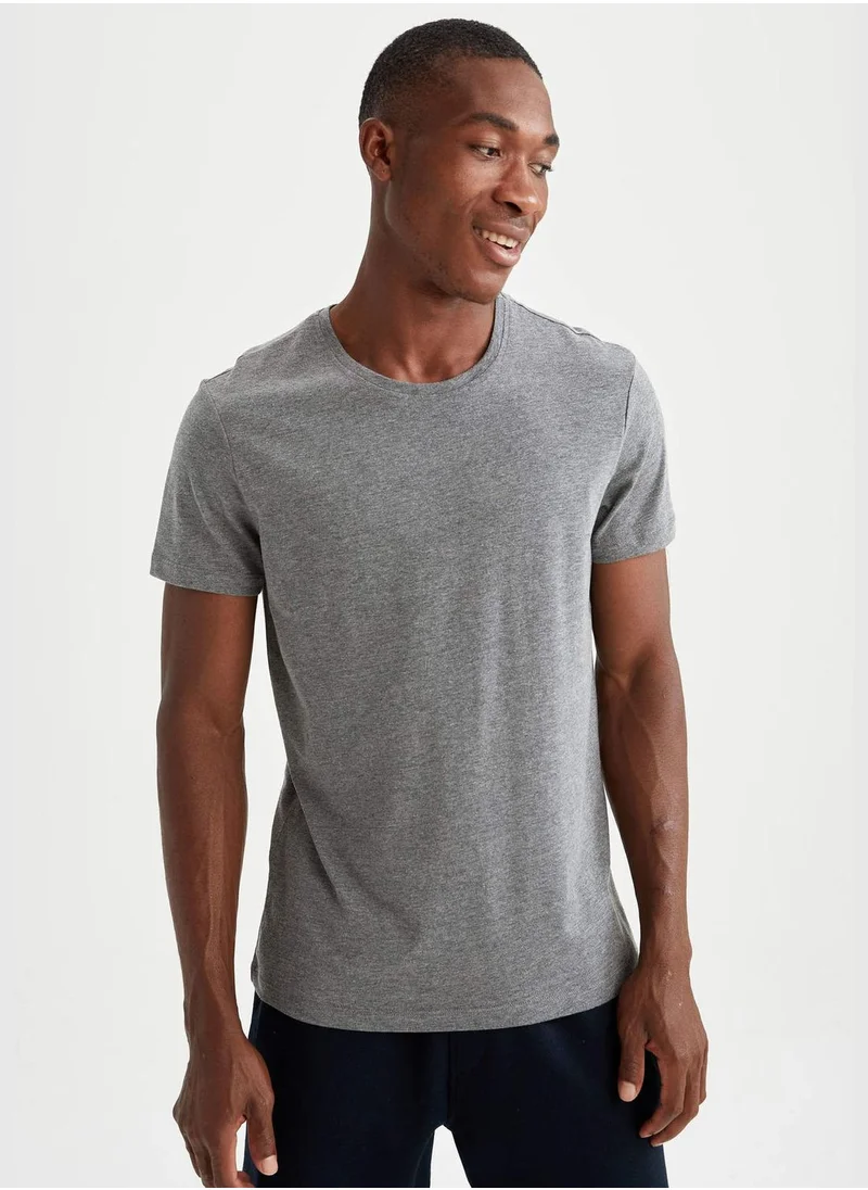 DeFacto Slim Fit Crew Neck Basic Tshirts