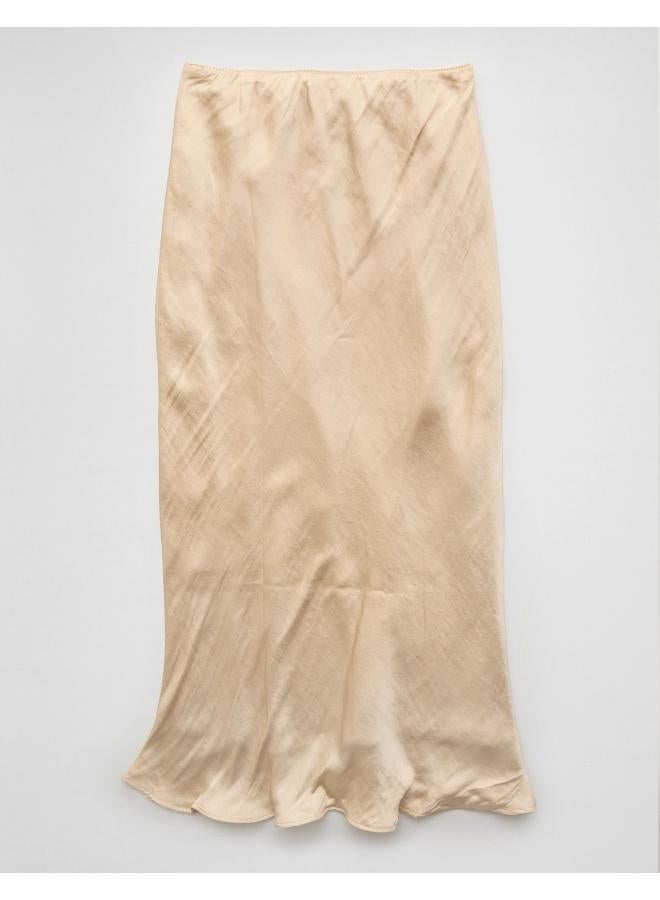 American Eagle AE High-Waisted Satin Midi Skirt  - Image 1